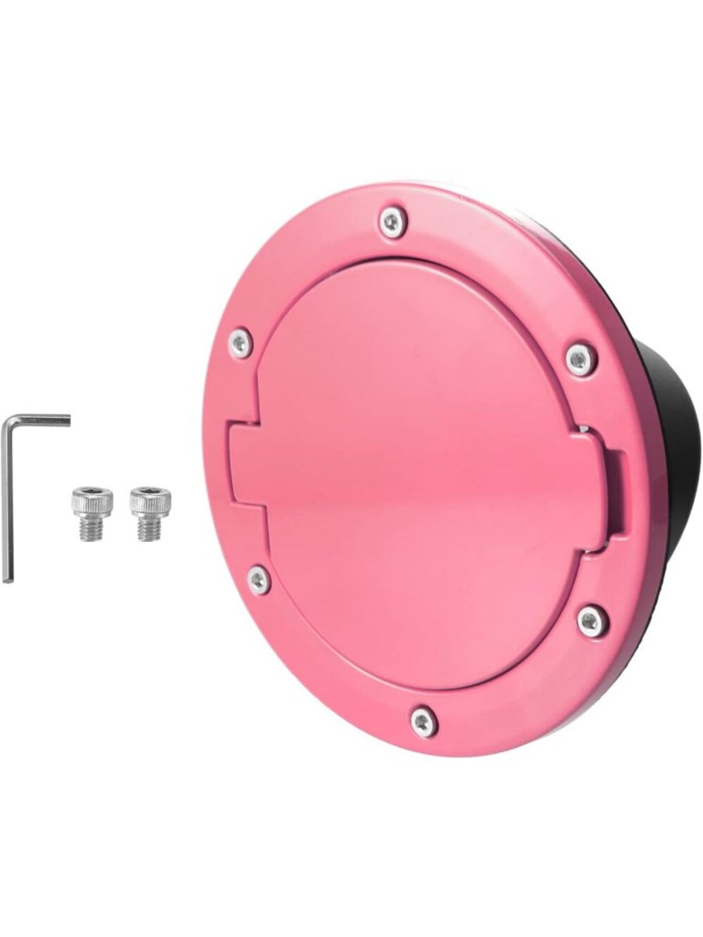 Pink Aluminum Alloy Gas Fuel Filler Door Cover for Jeep Wrangler JK 2007-2018